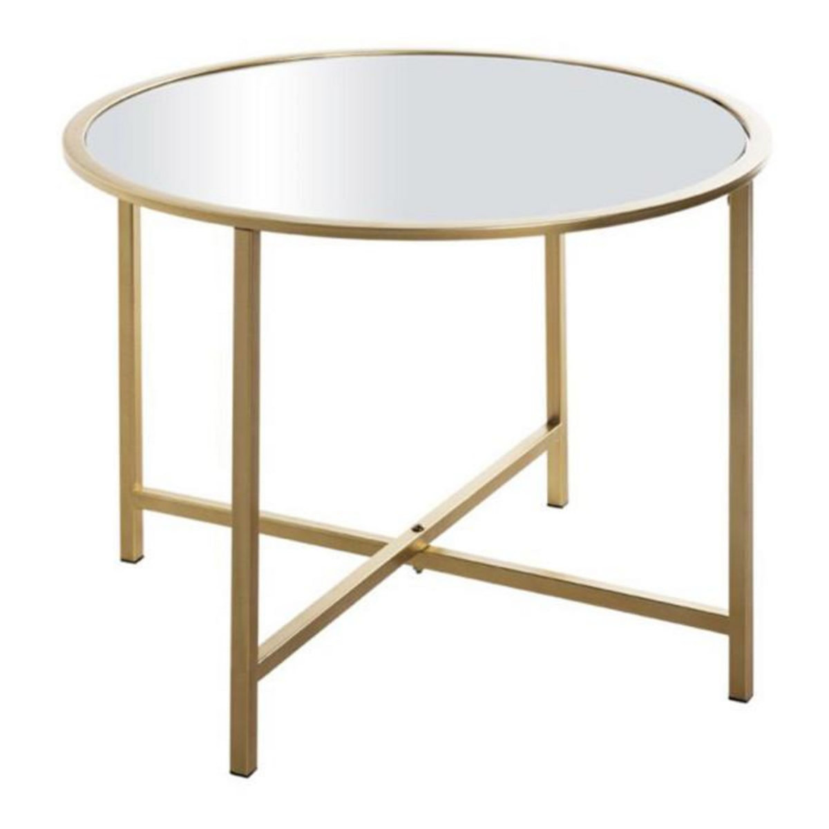 Paris Prix Table d'Appoint Design  Miroir  60cm Or