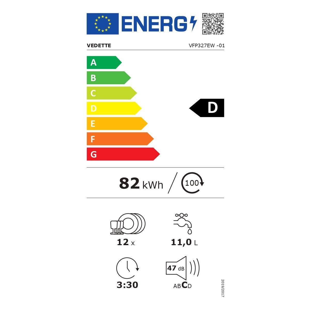 Vedette Lave vaisselle 60 cm VFP327EW