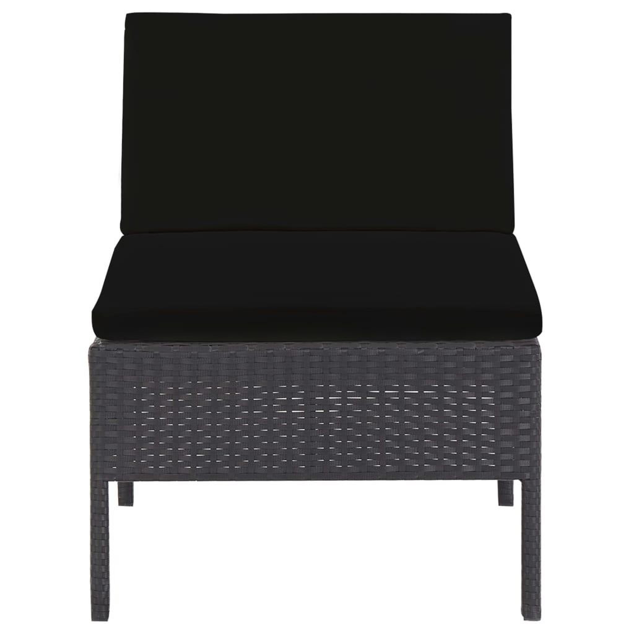 Voir la diapositive 4 : VIDAXL Salon de jardin 5 pcs avec coussins resine tressee noir