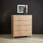Voir la diapositive 6 : SWEEEK Commode Budapest. quatre tiroirs. décor chevrons L 80 x l 40 x H 95cm