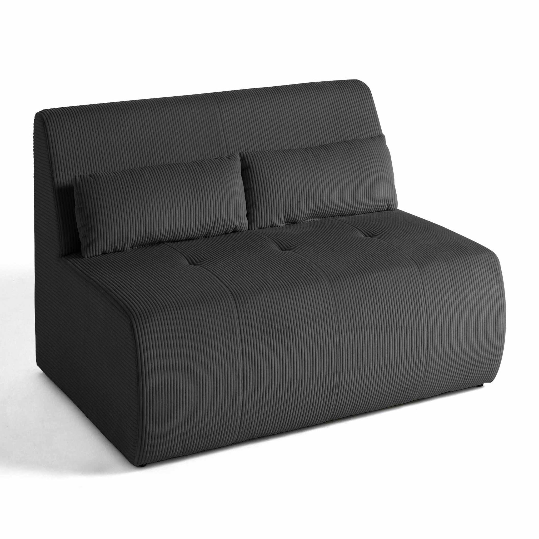Voir la diapositive 2 : LISA DESIGN Onyx - canapé droit 2 places - en velours côtelé