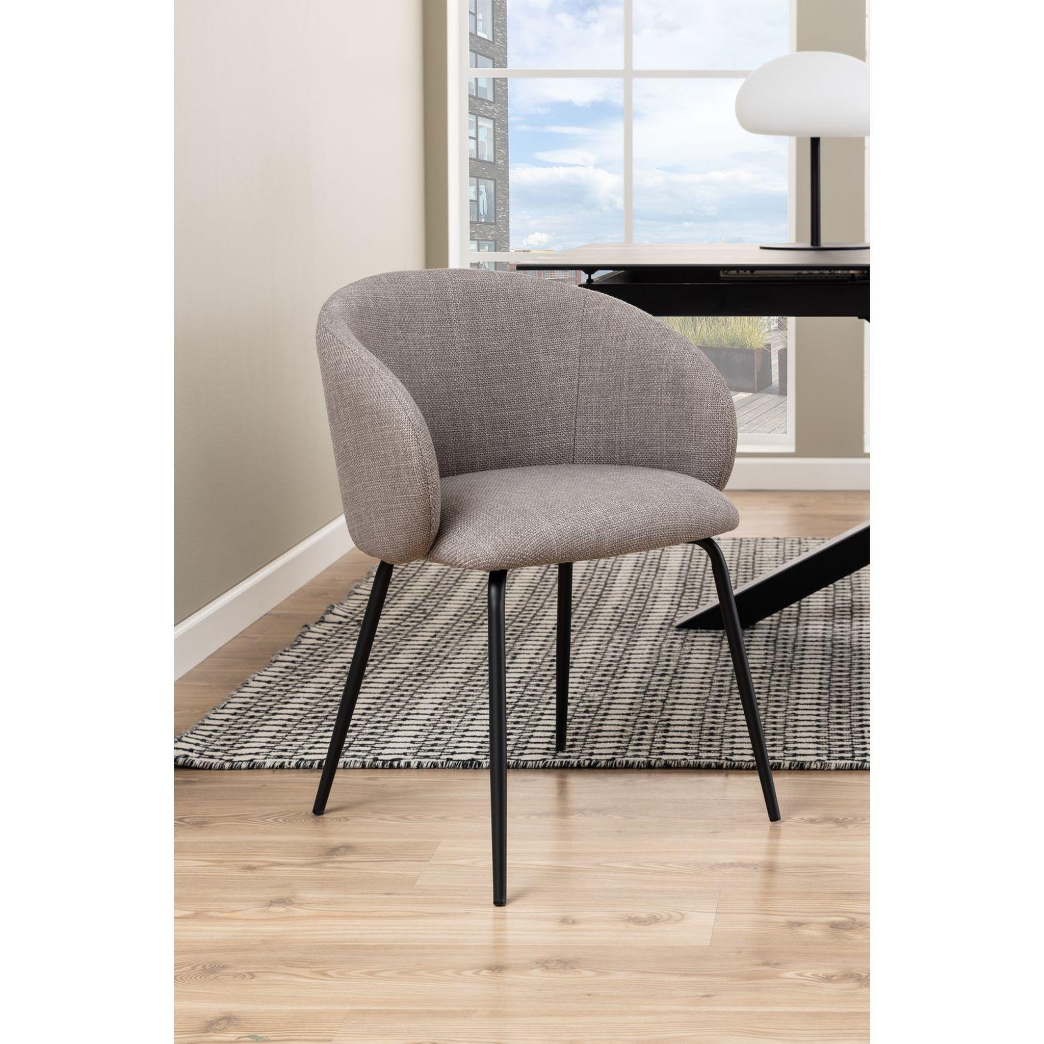 Voir la diapositive 2 : TOILINUX Lot de 2 chaises en tissu avec accoudoirs sören