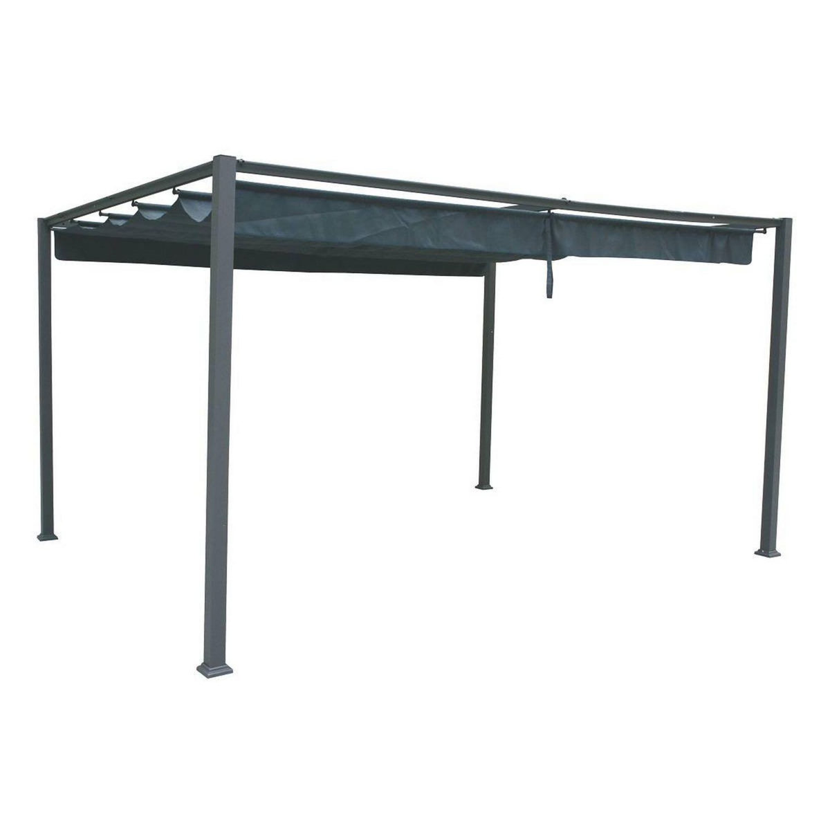 HESPERIDE Tonnelle de jardin Palmeira - L. 400 x l. 300 cm - Ardoise