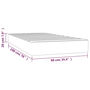Voir la diapositive 6 : VIDAXL Matelas de lit a ressorts ensaches Bleu 90x190x20 cm Tissu