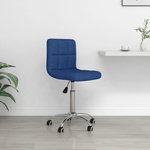 VIDAXL Chaise pivotante de bureau Bleu Tissu