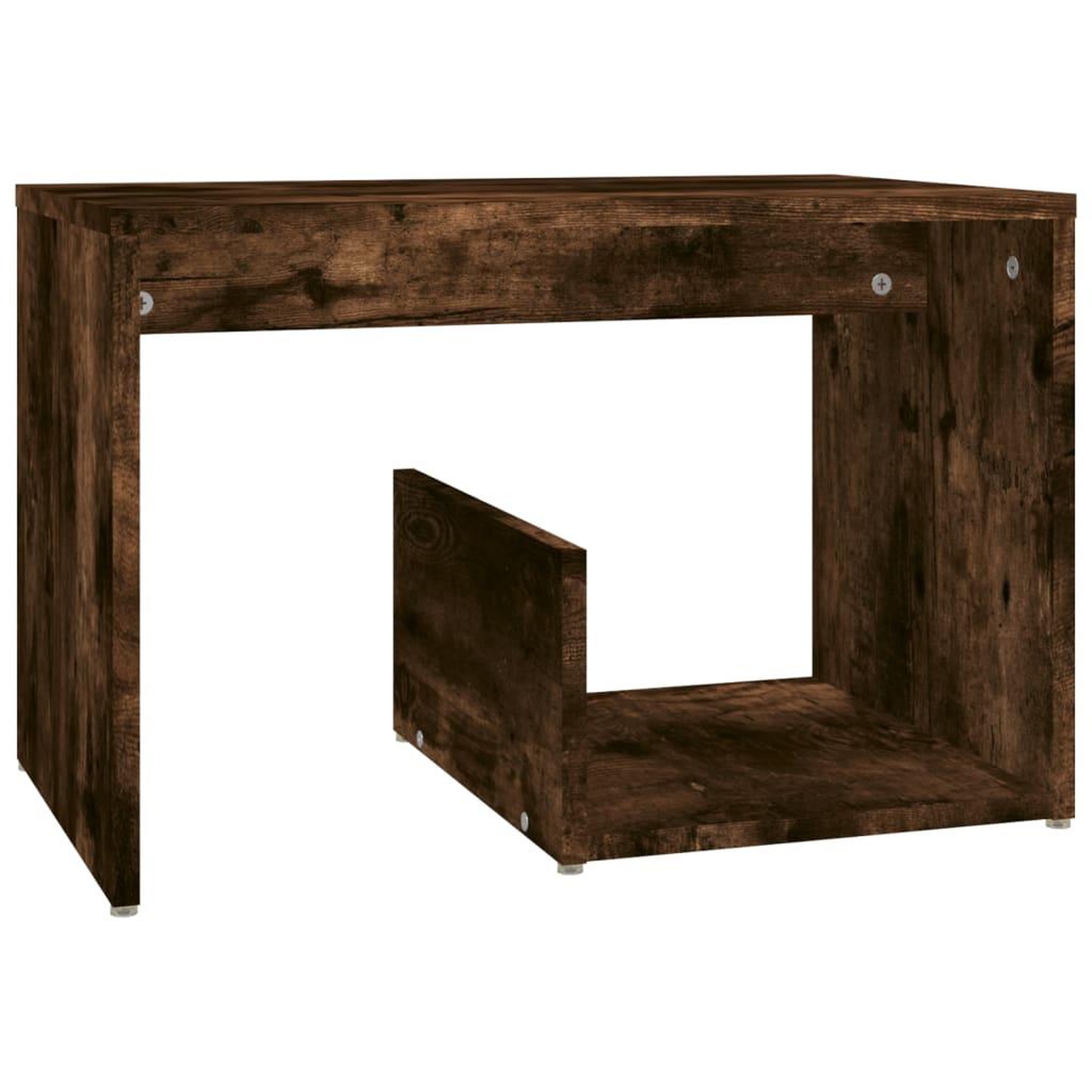 Voir la diapositive 2 : VIDAXL Table d'appoint Chene fume 59x36x38 cm Bois d'ingenierie