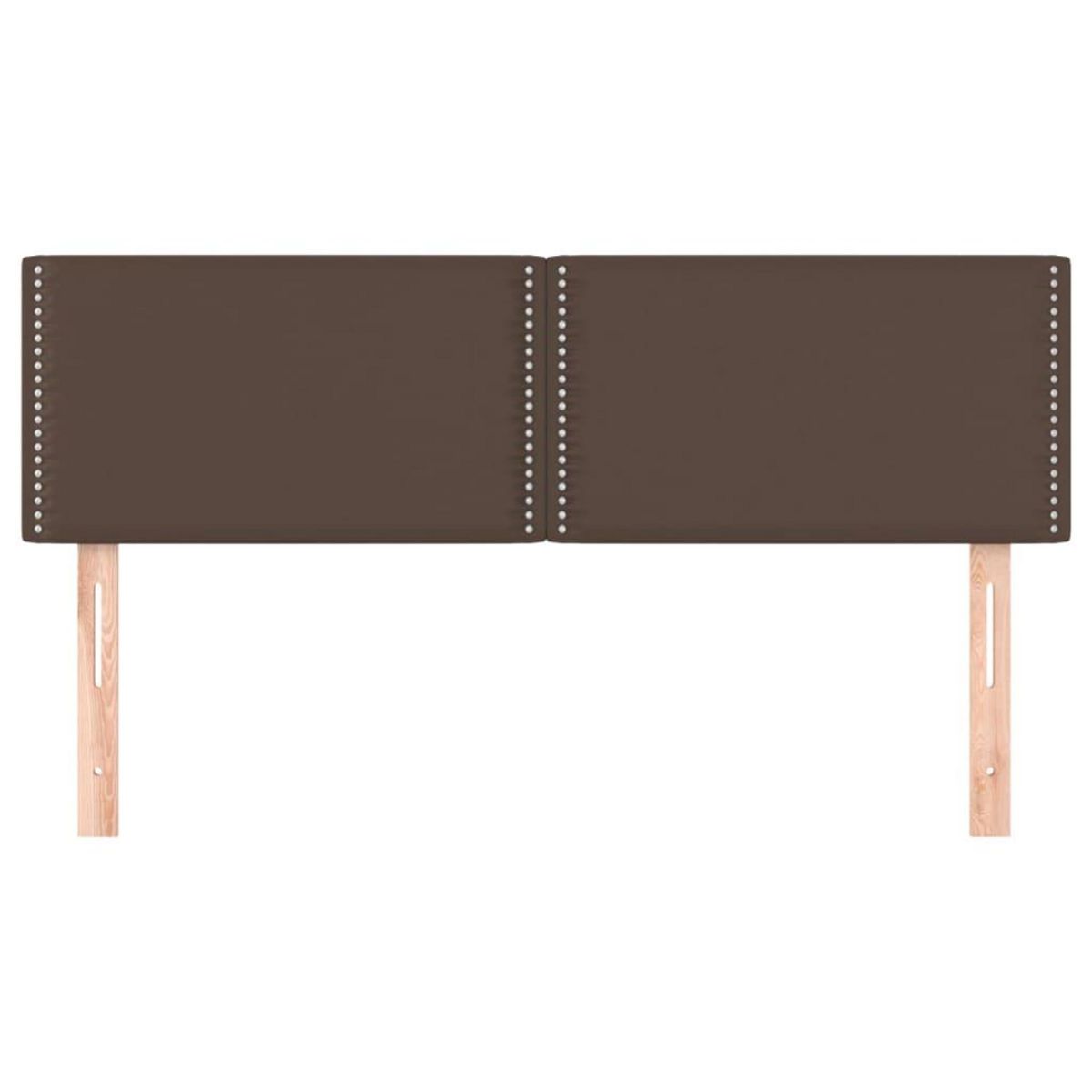 VIDAXL Tetes de lit 2 pcs Marron 72x5x78/88 cm Similicuir