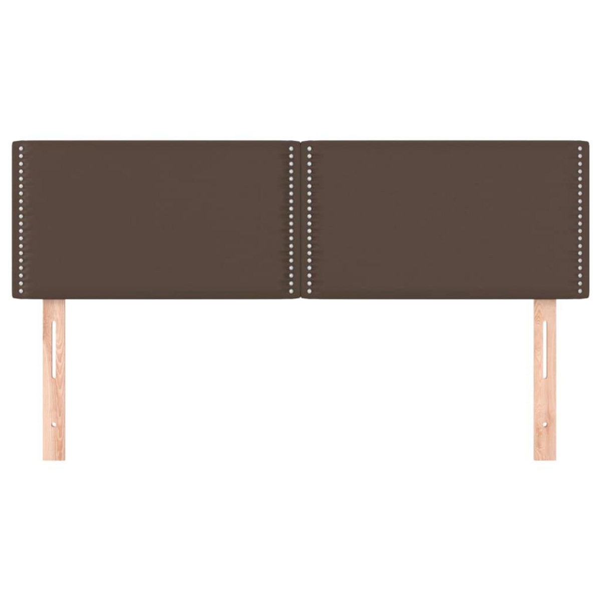 VIDAXL Tetes de lit 2 pcs Marron 72x5x78/88 cm Similicuir