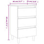 Voir la diapositive 6 : VIDAXL Tables de chevet pieds en bois 2 pcs Chene marron 40x35x69 cm
