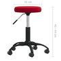 Voir la diapositive 6 : VIDAXL Chaise pivotante de bureau Rouge bordeaux Velours