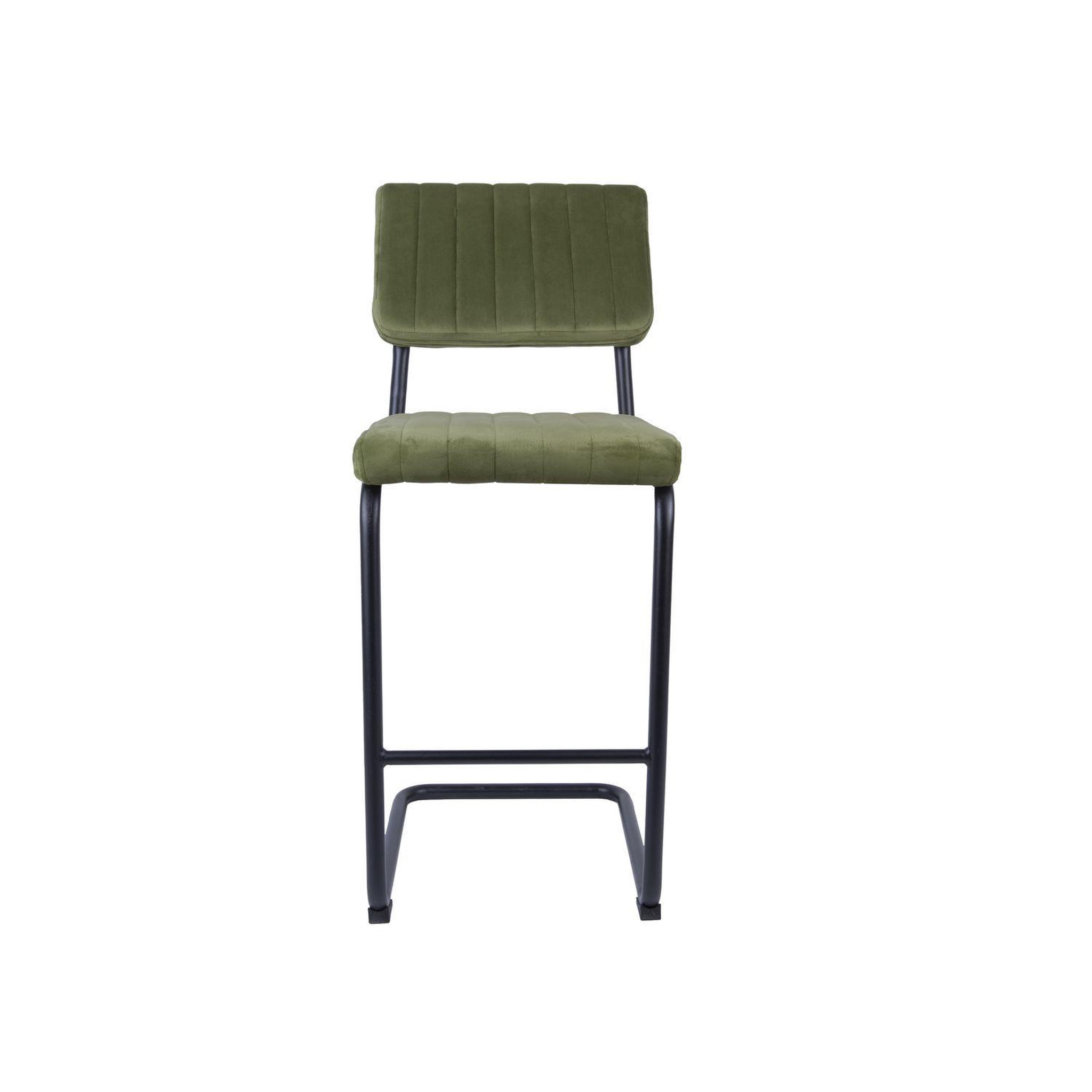 Voir la diapositive 2 : Leitmotiv 2 tabourets de bar cantilevers design velours keen