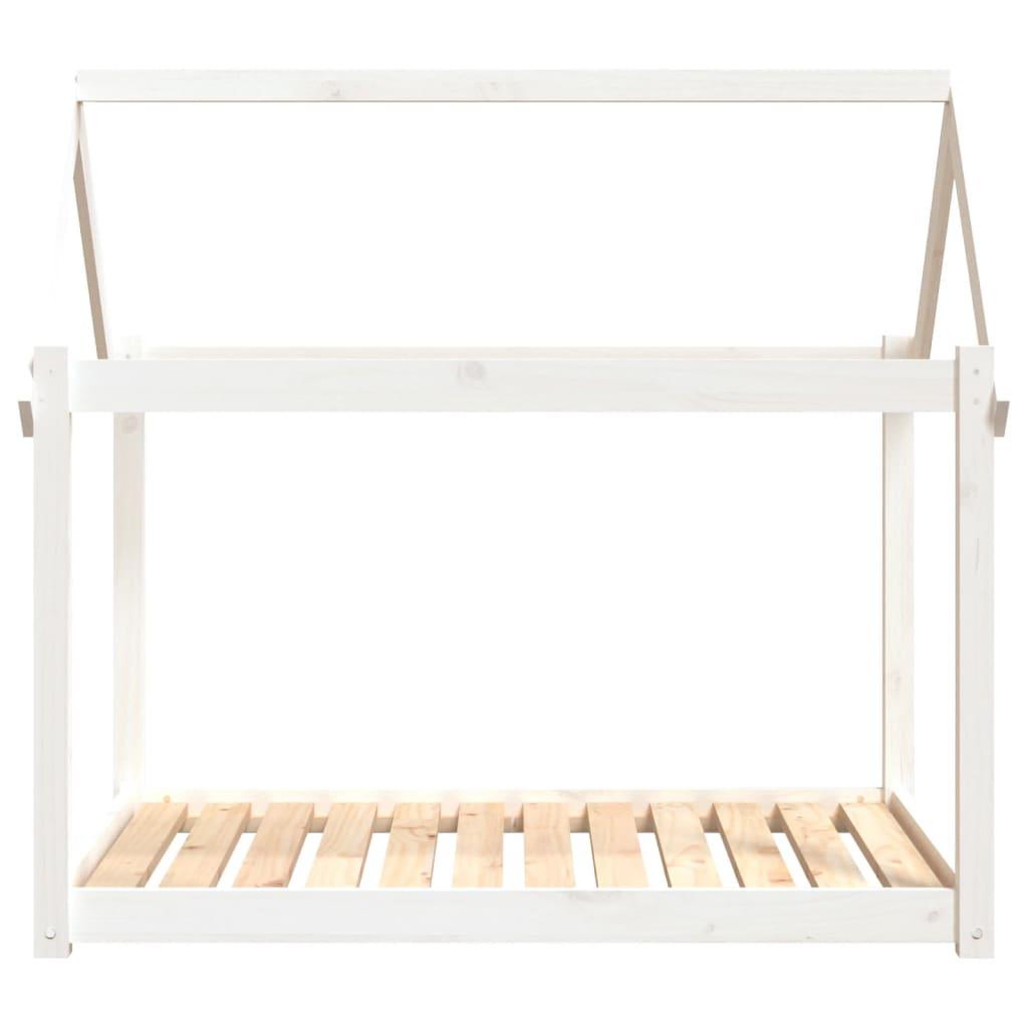 Voir la diapositive 5 : VIDAXL Lit pour chien Blanc 111x80x100 cm Bois de pin solide
