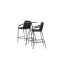 Voir la diapositive 3 : Paris Prix Ensemble Table de Bar & 2 Chaises  Bistro & Tvist  105cm Noir