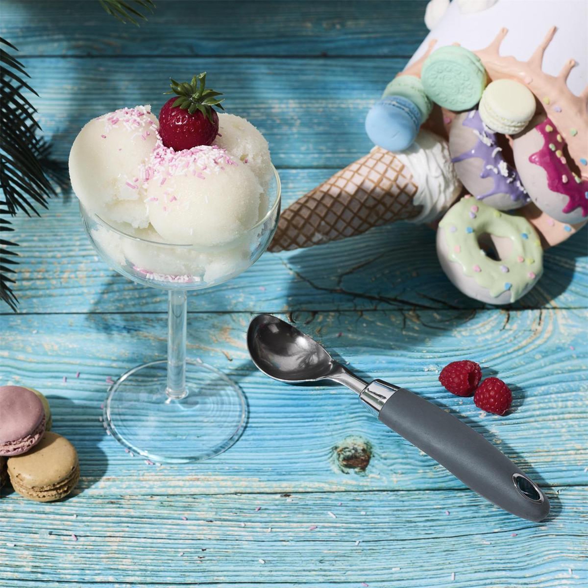 Voir la diapositive 4 : Lily Cook Cuillère à glace en inox  cream  21cm argent