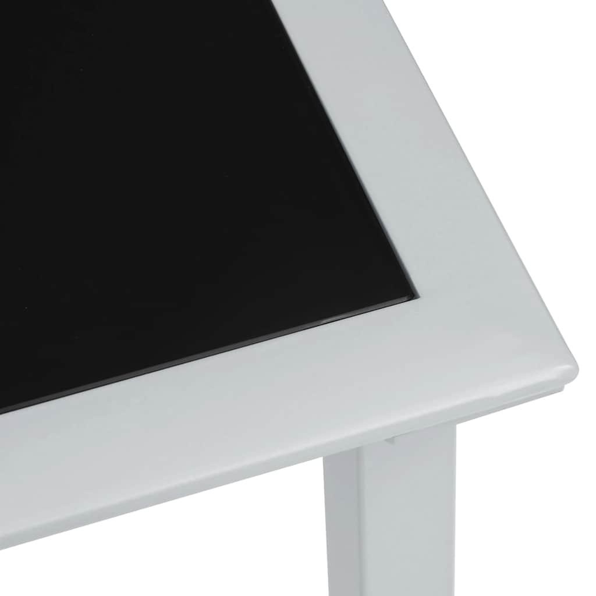 Voir la diapositive 3 : VIDAXL Table de jardin noir et argente 41x41x45 cm acier et verre