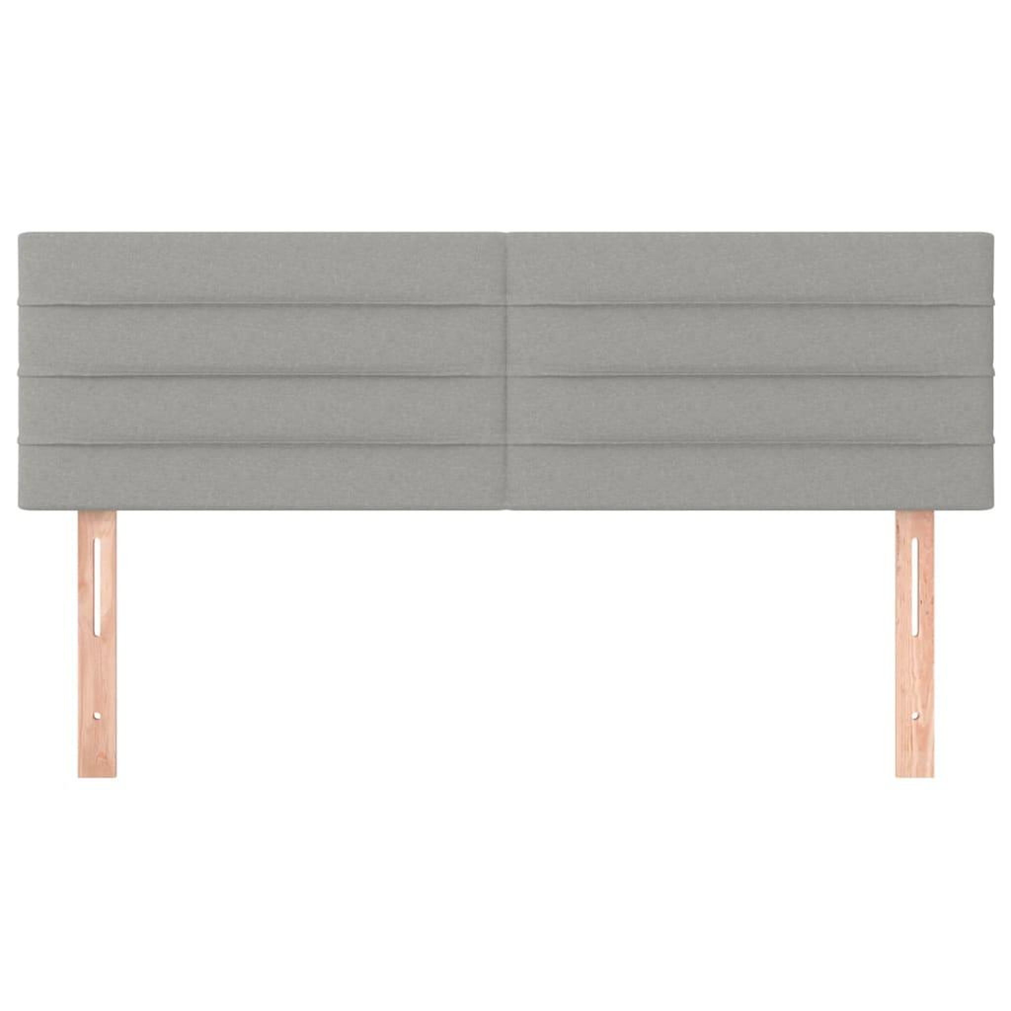 Voir la diapositive 3 : VIDAXL Tetes de lit 2 pcs Gris clair 72x5x78/88 cm Tissu