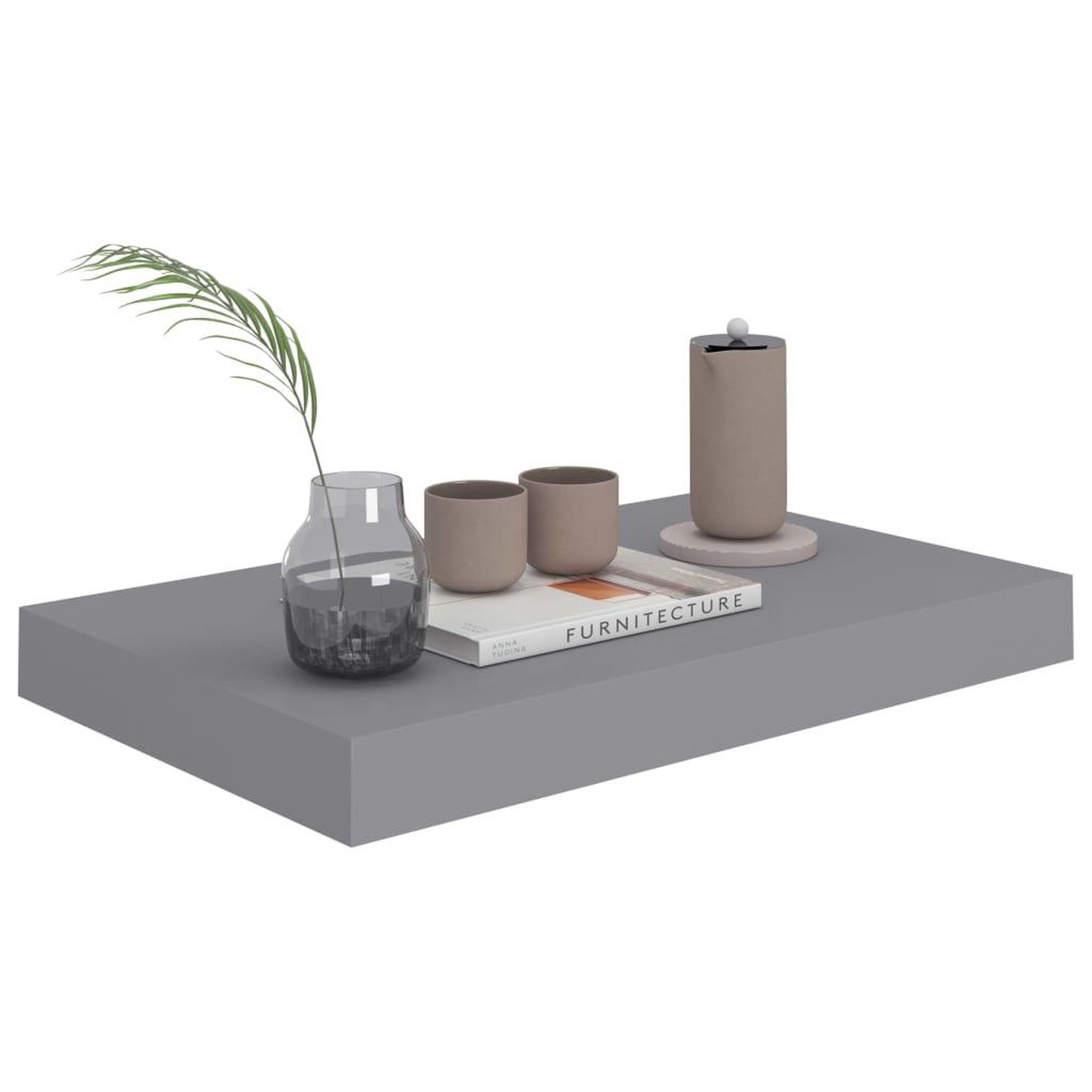 Voir la diapositive 3 : VIDAXL Etagere murale flottante gris 40x23x3,8 cm MDF