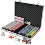 Voir la diapositive 2 : VIDAXL Jeu de poker avec 1000 jetons Laser Aluminium