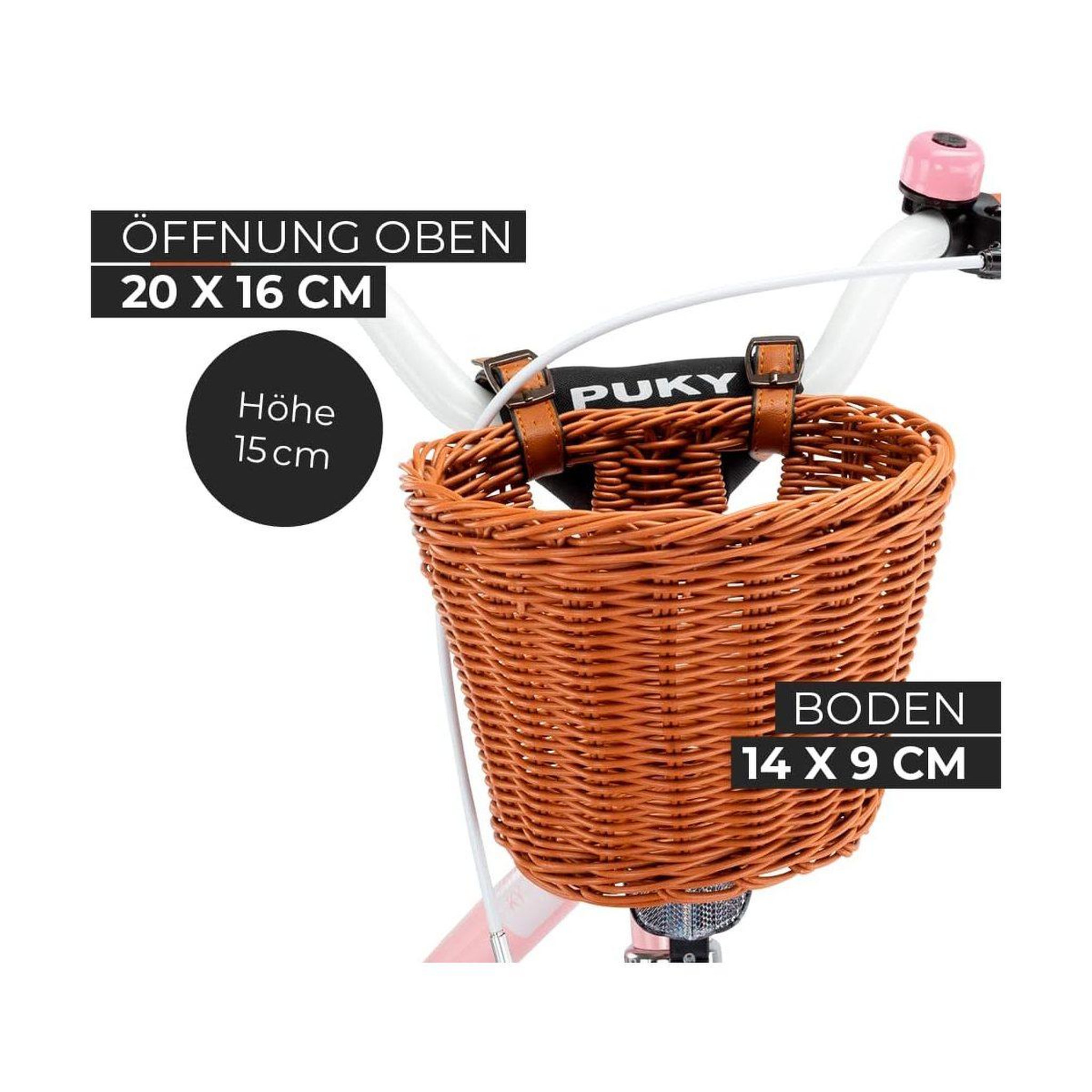 Voir la diapositive 2 : Puky Panier de vélo pour enfants chaos korb - m marron
