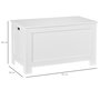 Voir la diapositive 3 : HOMCOM HOMCOM Coffre malle de rangement 81L x 40l x 46H cm MDF blanc
