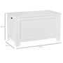 Voir la diapositive 3 : HOMCOM HOMCOM Coffre malle de rangement 81L x 40l x 46H cm MDF blanc