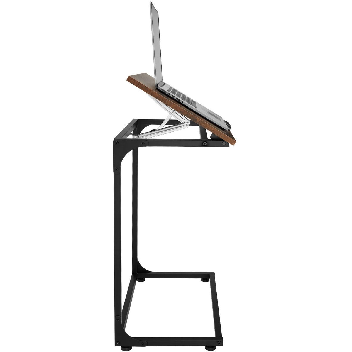 tectake Table d'appoint style industriel Bois foncé industriel, rustique