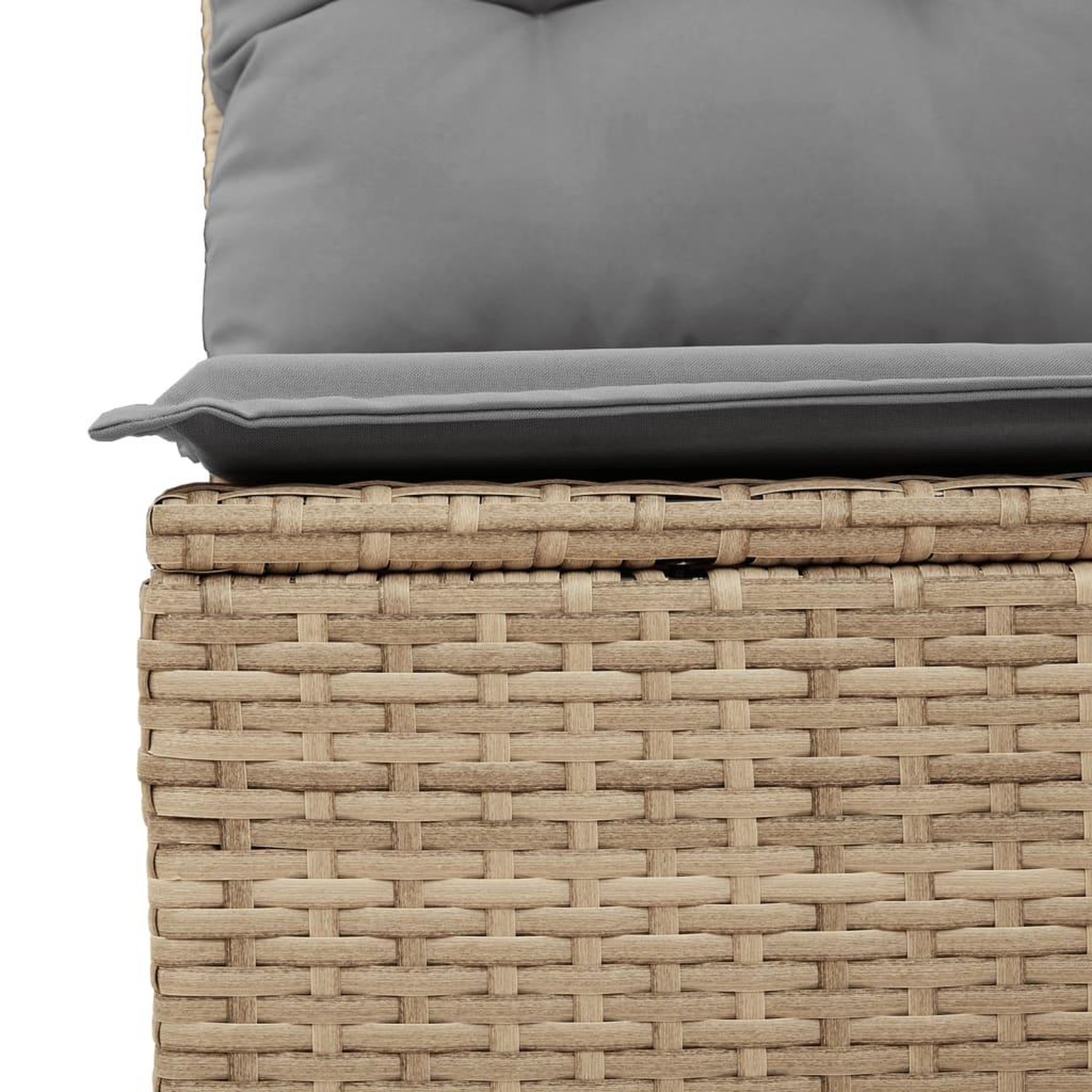 Voir la diapositive 4 : VIDAXL Salon de jardin avec coussins 9 pcs beige resine tressee
