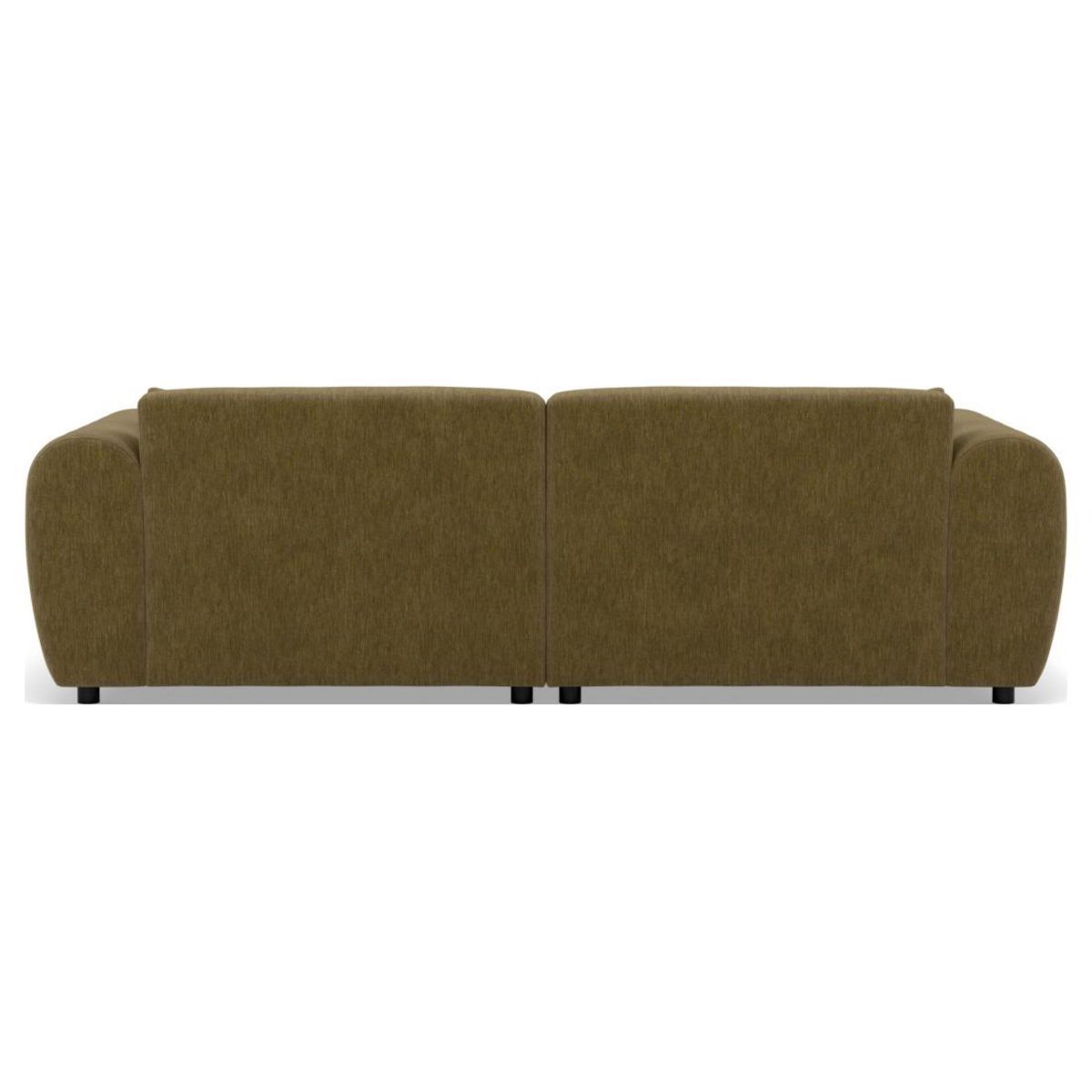 LISA DESIGN Aumance - canapé droit 4 places avec double méridienne assise profonde en velours texturé