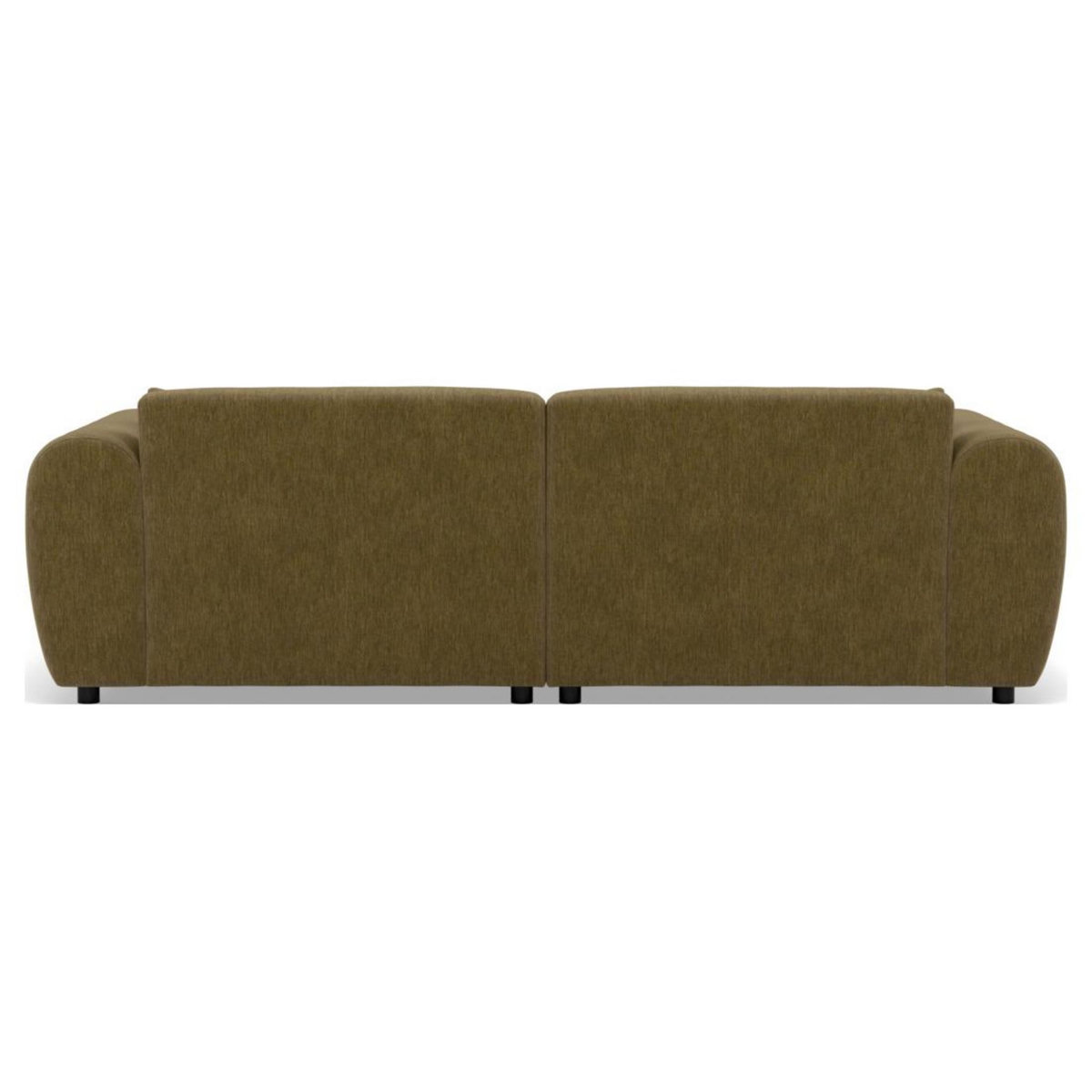 LISA DESIGN Aumance - canapé droit 4 places avec double méridienne assise profonde en velours texturé