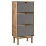 Voir la diapositive 2 : VIDAXL Armoire a chaussures OTTA et 3 tiroirs Marron et gris Bois pin