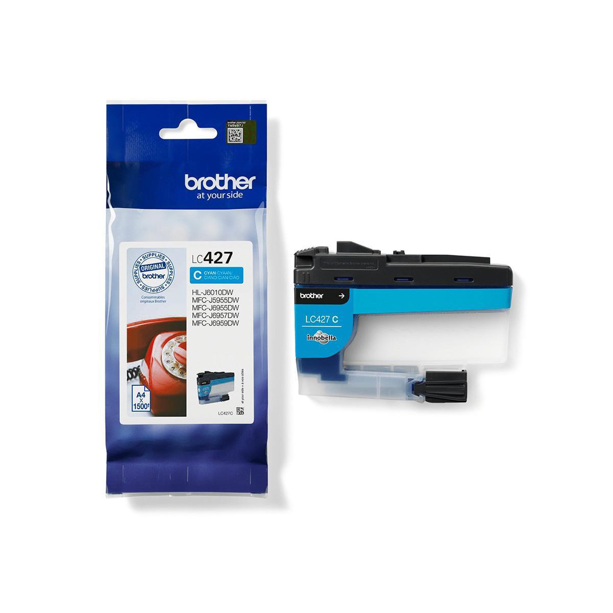 Voir la diapositive 3 : Brother Cartouche d'encre originale lc427 cyan standard - lc427c