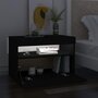 VIDAXL Table de chevet avec lumieres LED noir 60x35x40 cm