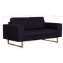 Voir la diapositive 6 : VIDAXL Canape a 2 places Tissu Noir