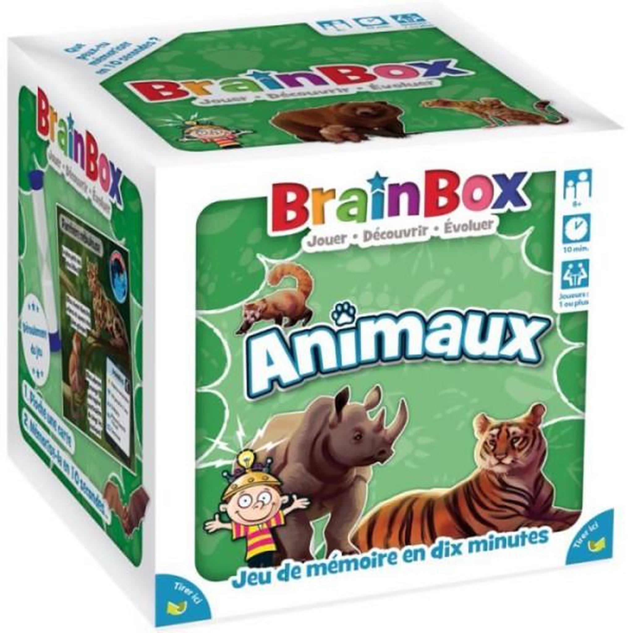 Asmodee Jeu de société - brainbox - animaux - jeu d'observation et de mémoire - 1 joueur ou plus - 8 ans et +