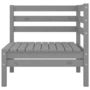 Voir la diapositive 4 : VIDAXL Salon de jardin 3 pcs Gris Bois de pin massif