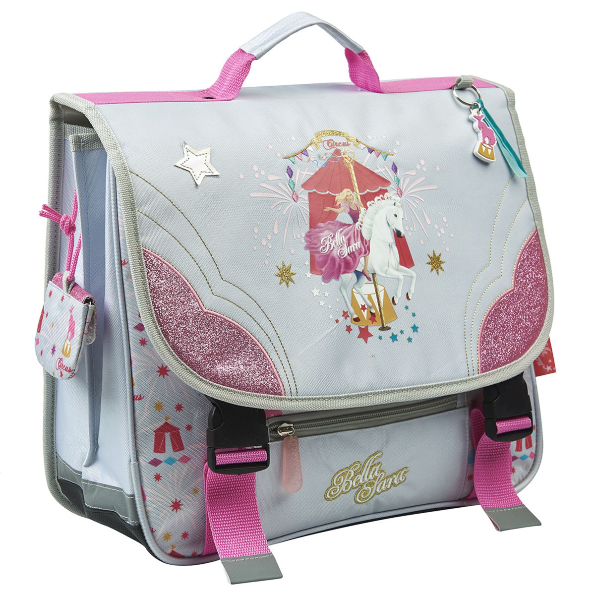 BELLA SARA Cartable 38 cm CP/CE1/CE2 gris cheval BELLA SARA CIRCUS 