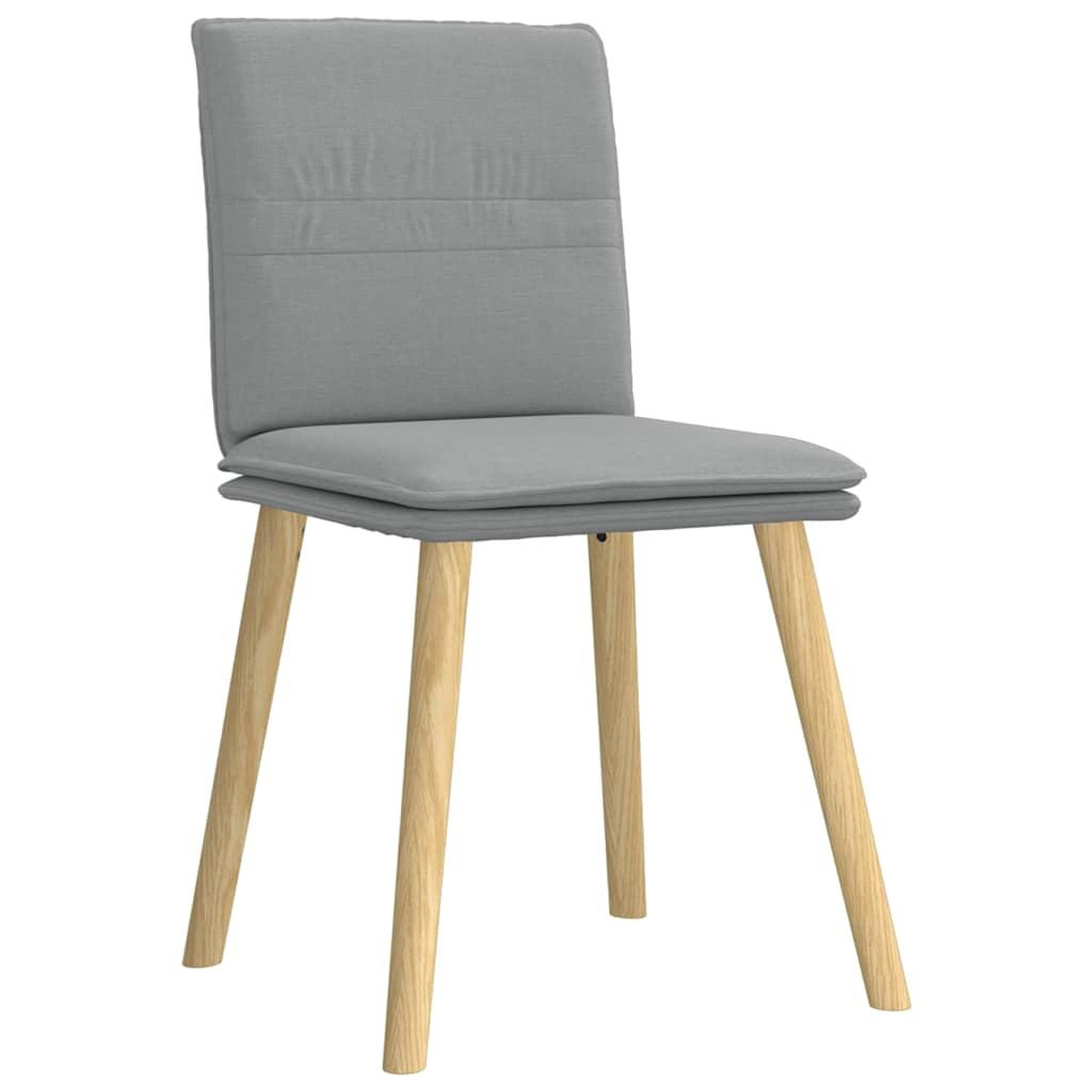 Voir la diapositive 3 : VIDAXL Chaises a manger lot de 2 gris clair tissu