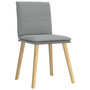 Voir la diapositive 3 : VIDAXL Chaises a manger lot de 2 gris clair tissu
