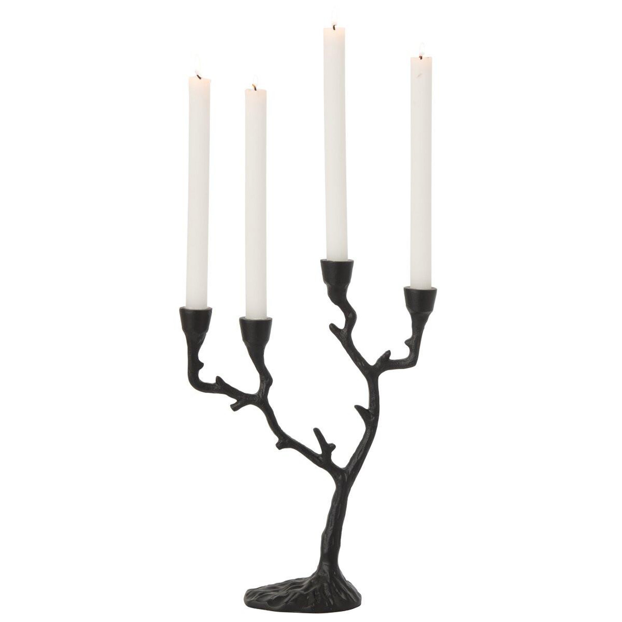 Voir la diapositive 2 : J-LINE Chandelier Ramures de Cerf  Yasmine  36cm Noir