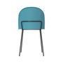 Voir la diapositive 5 : Rendez vous déco Lot de 2 chaises bleues en plastique, tissu gris et pieds en métal-Lulu