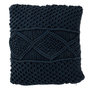 Voir la diapositive 1 : Paris Prix Coussin Carré Déco  Macramé  45x45cm Bleu