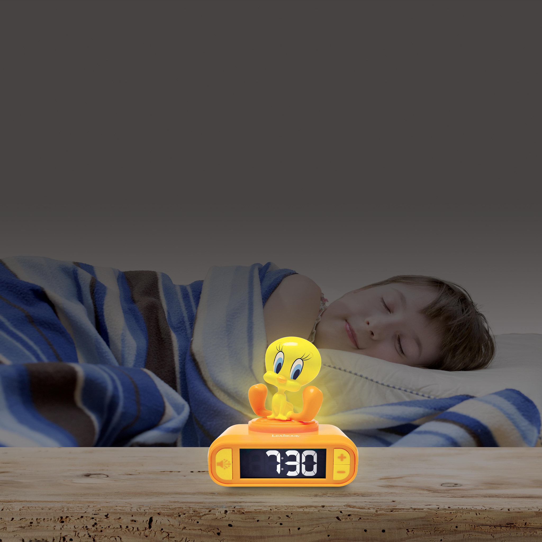 Voir la diapositive 4 : Lexibook Réveil avec veilleuse Titi en 3D