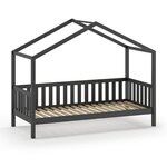 Paris Prix Lit Cabane Enfant  Dallas  90x200cm Anthracite