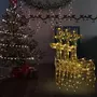 VIDAXL Decorations de Noël de renne 3 pcs 60x16x100 cm Acrylique