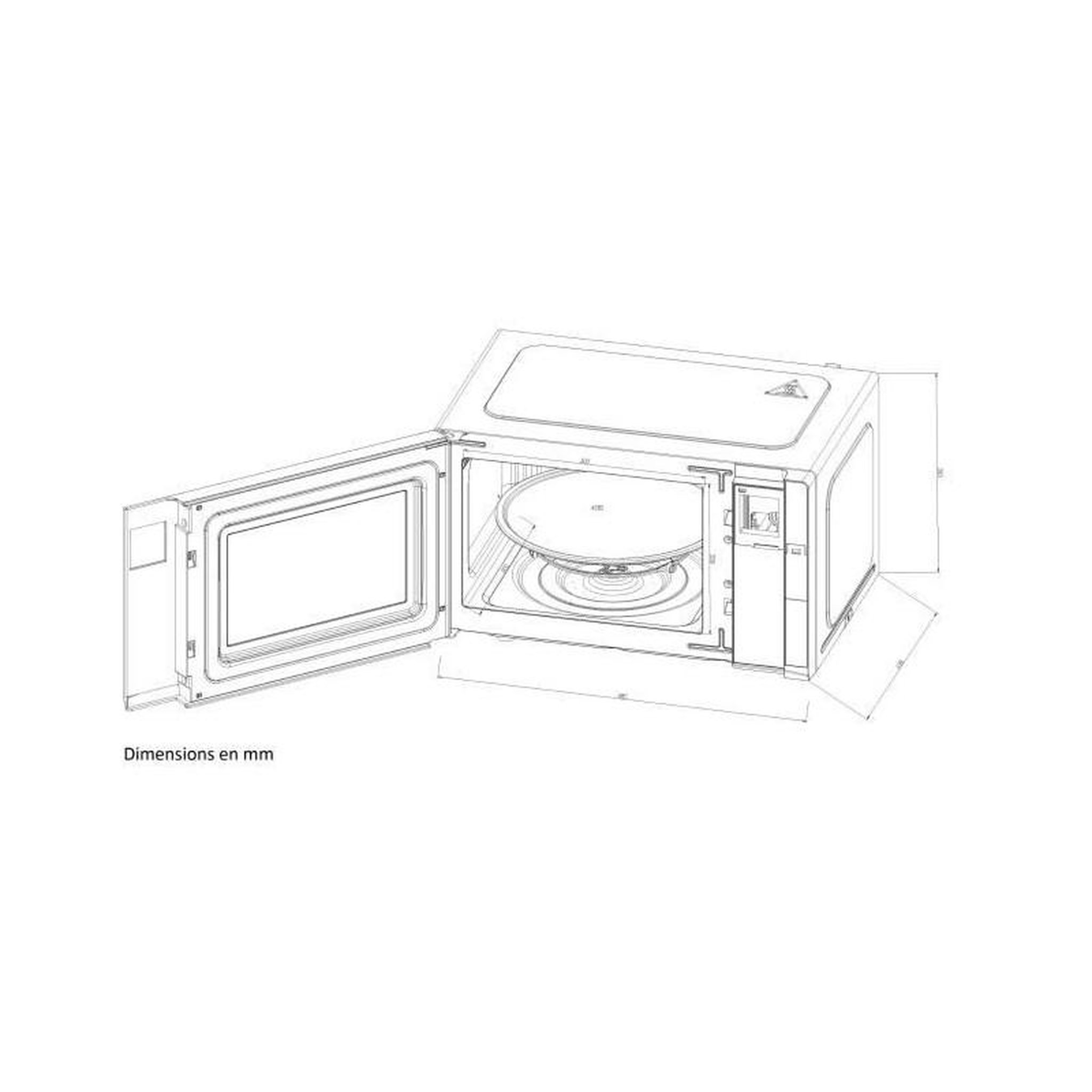 Voir la diapositive 4 : CONTINENTAL EDISON Micro-ondes - CONTINENTAL EDISON - CEMO23B - Noir - 1280 W - L48 x H29,3 x P33,7 cm - 23 L