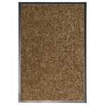 VIDAXL Paillasson lavable Marron 40x60 cm