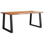 Voir la diapositive 2 : VIDAXL Table a manger 180x90x75 cm bois d'acacia solide a bord vif