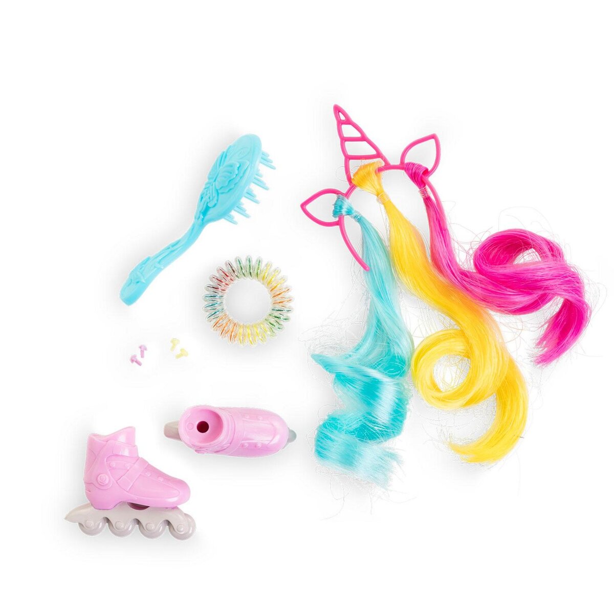 Corolle Ensemble Accessoires Coiffure Arc-en-ciel pour poupée Corolle Girls