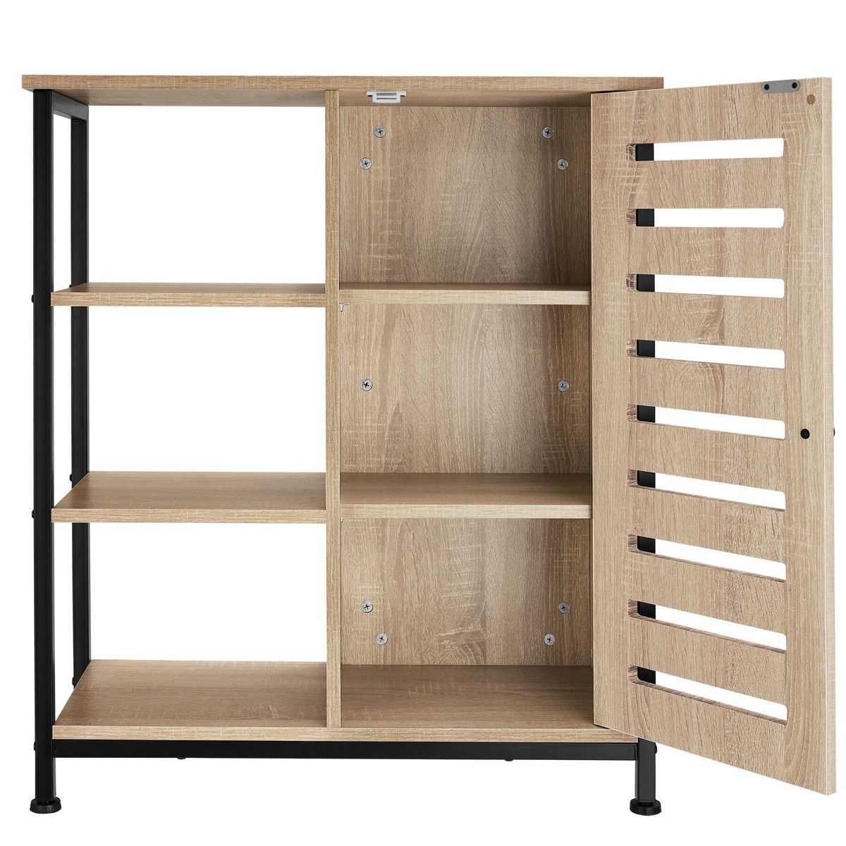 tectake Buffet style industriel Bois clair industriel, Chêne Sonoma