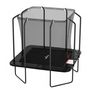 Voir la diapositive 2 : JUMP4FUN Trampoline extérieur Luxury Carré Noir - 244x244cm - avec Echelle, Tapis de Saut, Matelas de protection et Filet de sécurité